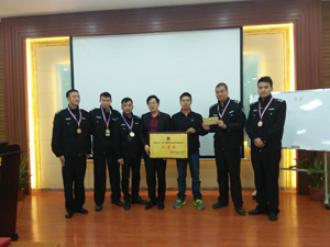 廣州市番禺區重點單位微型消防站業務技能比武,好太太勇得“團體一等獎”